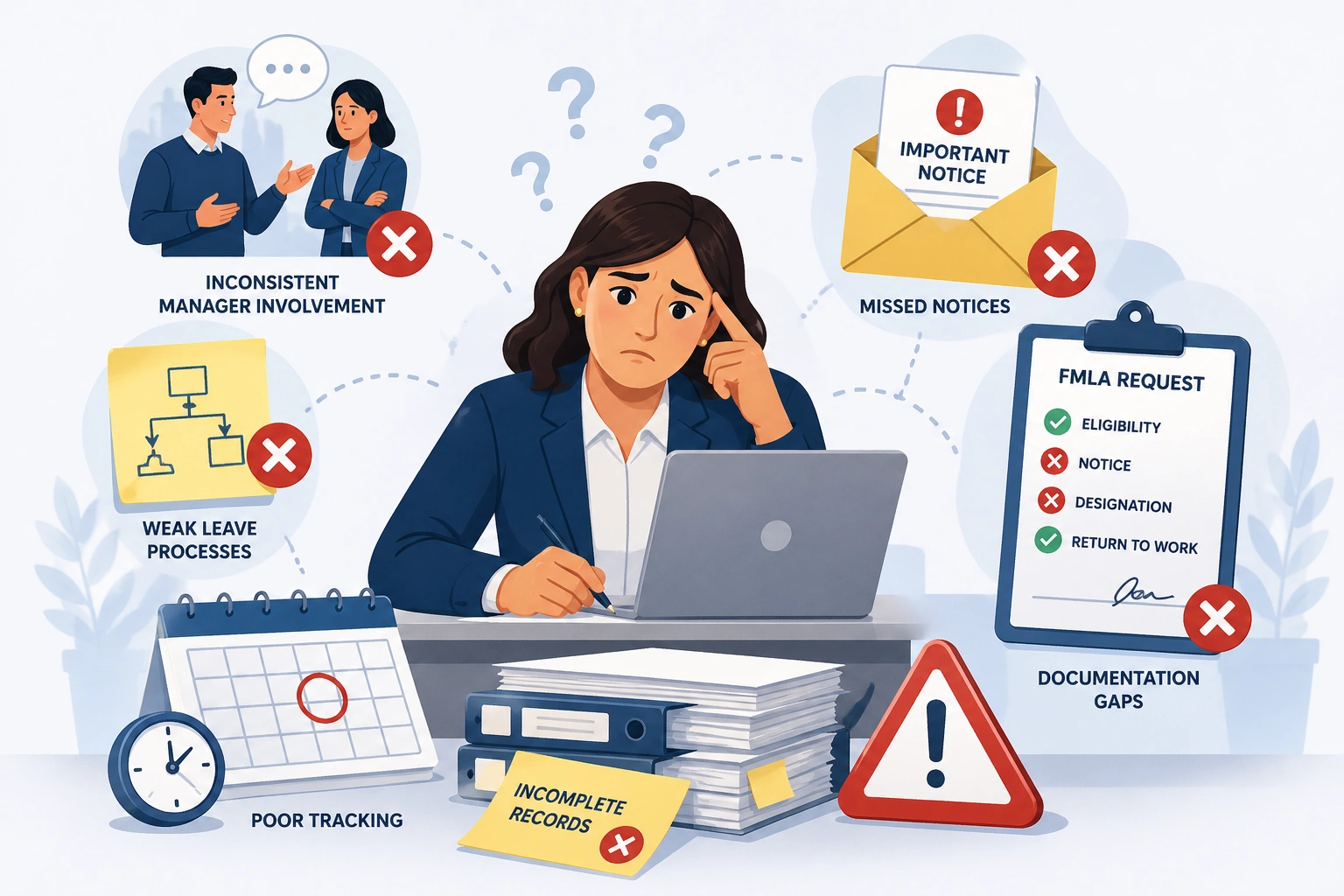 FMLA compliance mistakes employers make in HR leave administration