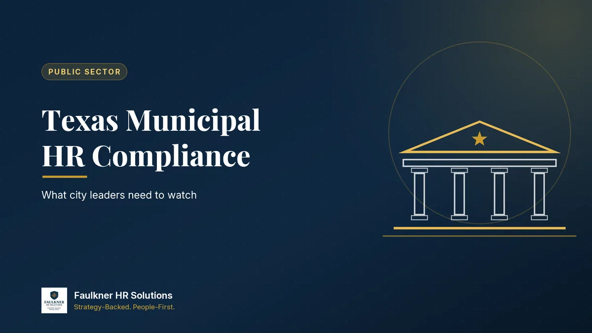 Texas city hall where municipal leaders manage HR compliance for city employees