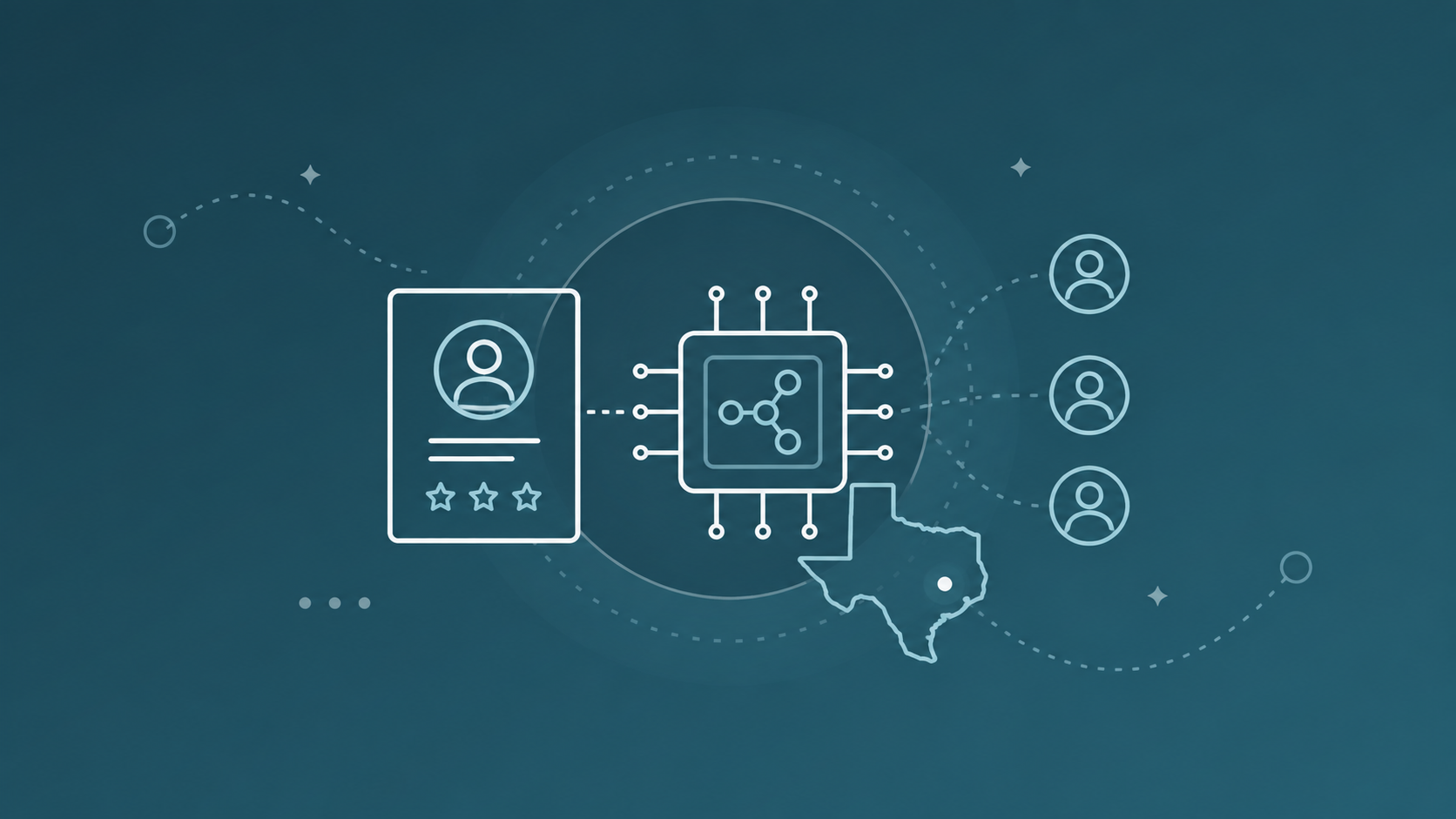 HR professional reviewing an applicant tracking system with AI screening features
